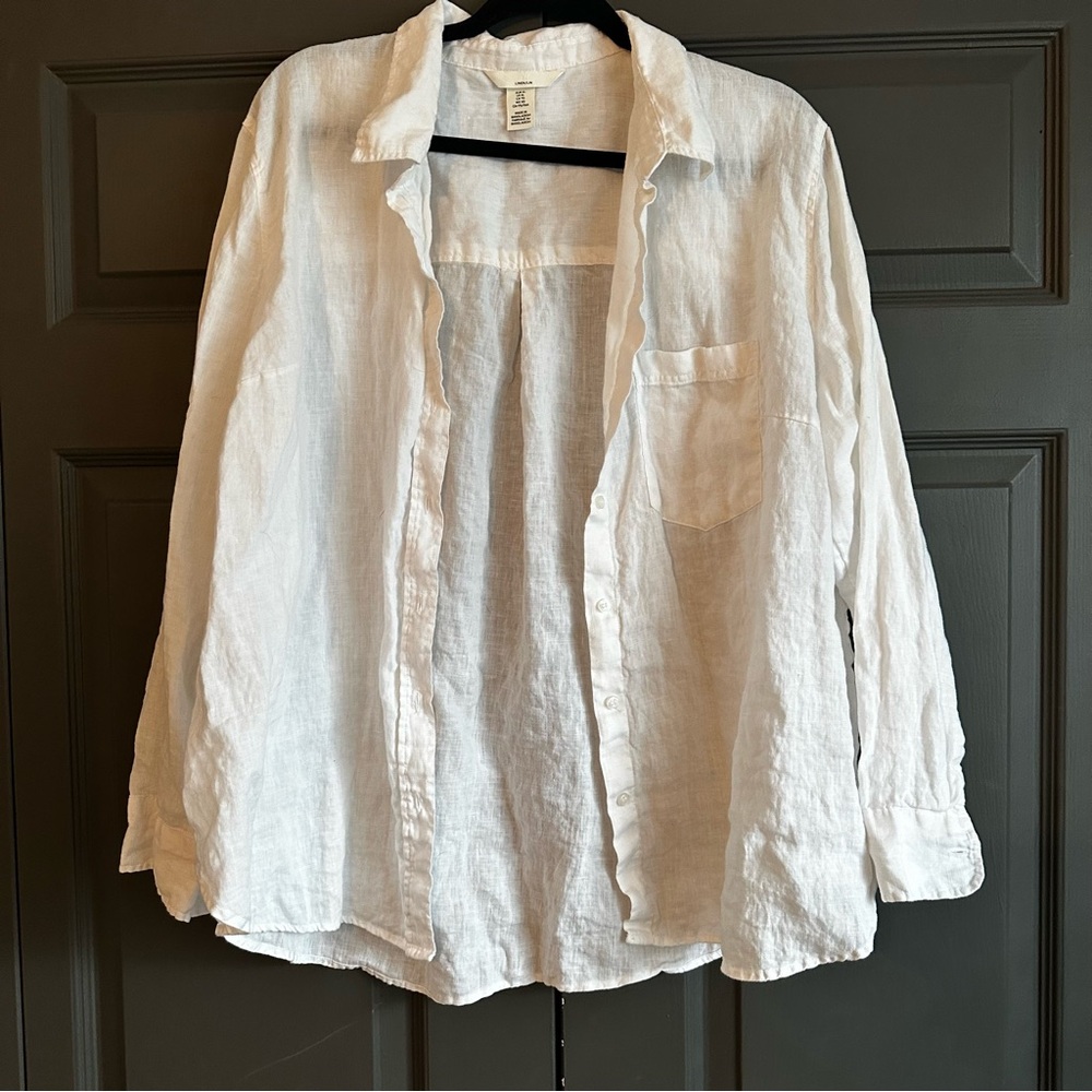 H&M Cream Linen Shirt